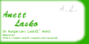 anett lasko business card